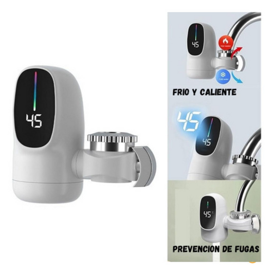 Grifo Calentador de Agua con Pantalla Digital